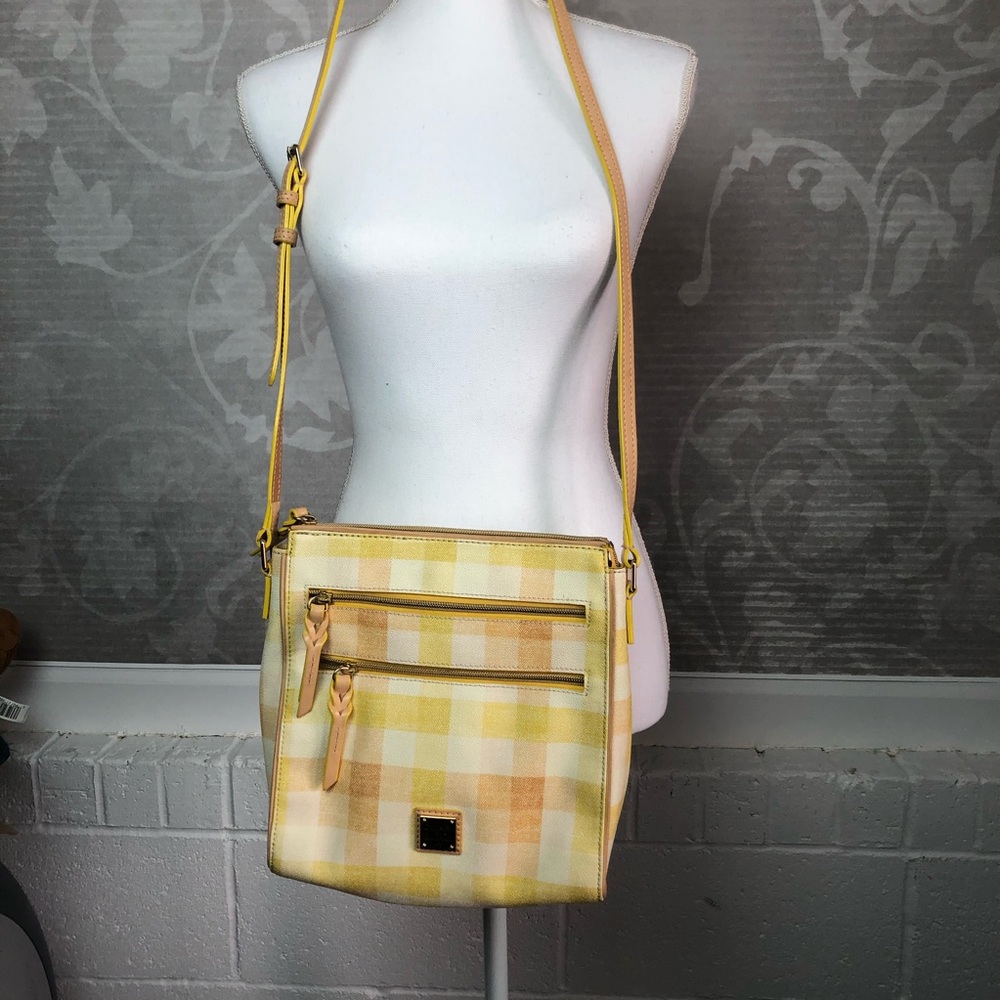Dooney & Bourke Triple Zip Crossbody in Yellow